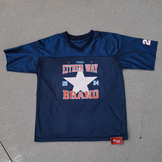 "Either Way" Navy Football Jersey