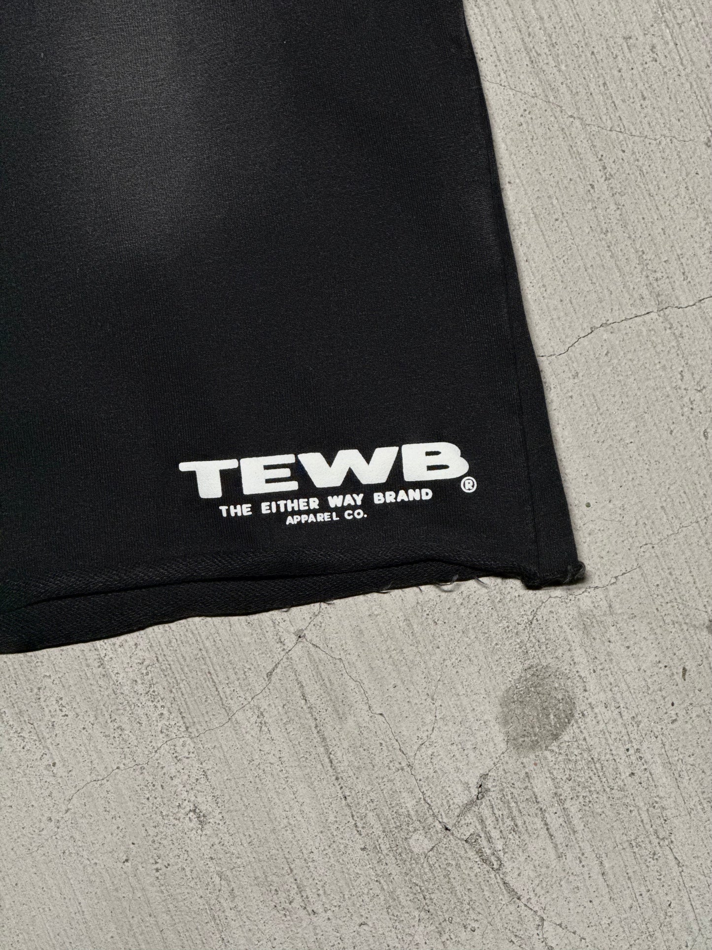 Either Way “Tewb Puff” Faded Cropped Distressed T