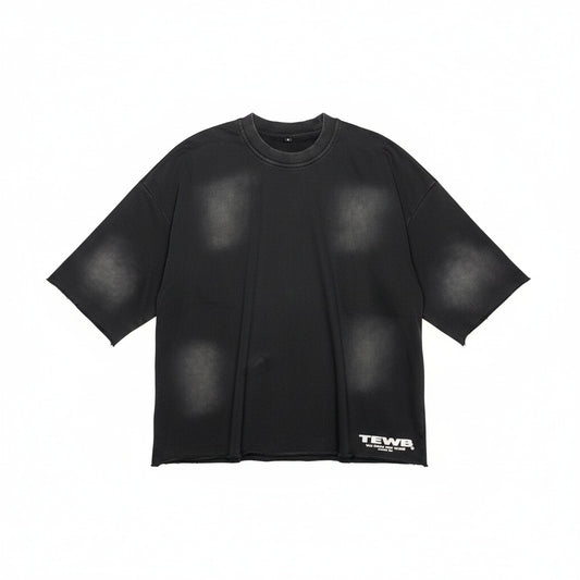 Either Way “Tewb Puff” Faded Cropped Distressed T